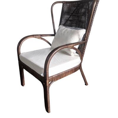 POLTRONA IN RATTAN CON CUSCINO HM472504