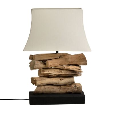 WOODEN TABLE LAMP WITH SCREEN HM472520