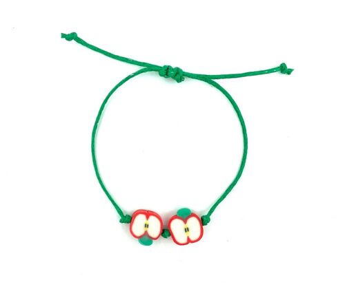 sustainable kids bracelet apple green - handmade in Nepal