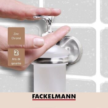 Distributeur de savon mural verre et chromé Fackelmann Vision 4