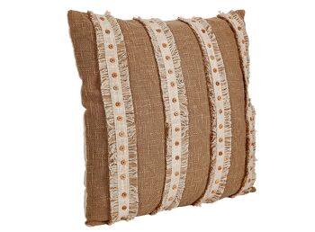 COUSSIN EN COTON AVEC PERLES DE BOIS HM491109