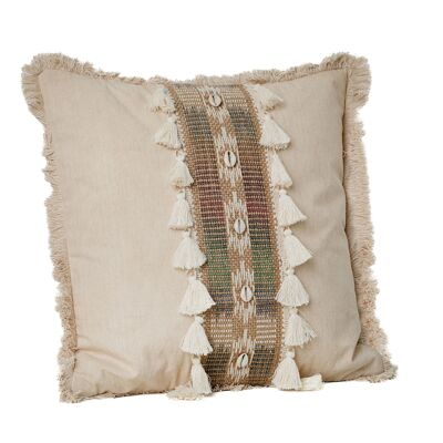 CUSHION WITH TASSELS 45X45X8CM HM491121