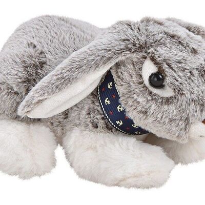 Lying bunny made of plush gray (W / H / D) 25x13x18cm