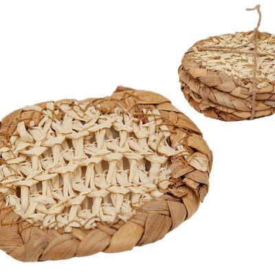 BROWN WICKER COASTERS HM843018