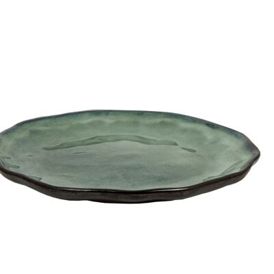 PLATO CERAMICA VERDE OSCURO HM843044