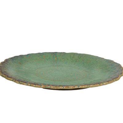 PLATO CERAMICA TURQUESA HM843063