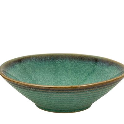 TURQUOISE CERAMIC BOWL 20X20X0CM HM843064