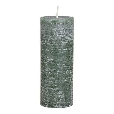 Candle 6.8x18x6.8cm made of wax green