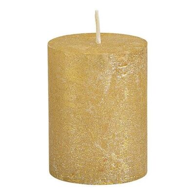 Finitura luccicante a candela in cera d'oro (L / A / P) 6.8x9x6.8cm
