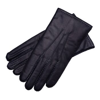 Gants en cuir bleu marine Treviso 3