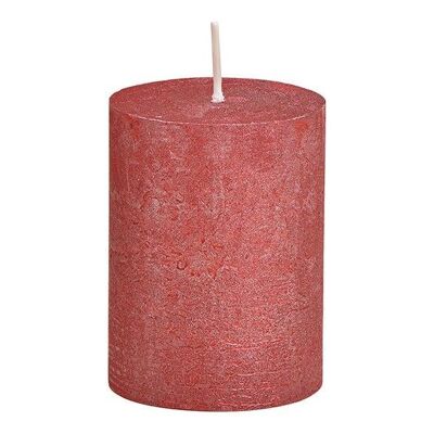 Candle Shimmer finish made of wax Bordeaux (W / H / D) 6.8x9x6.8cm