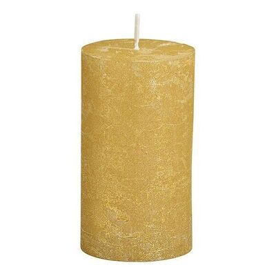 Candle shimmer finish made of wax gold (W / H / D) 6.8x12x6.8cm