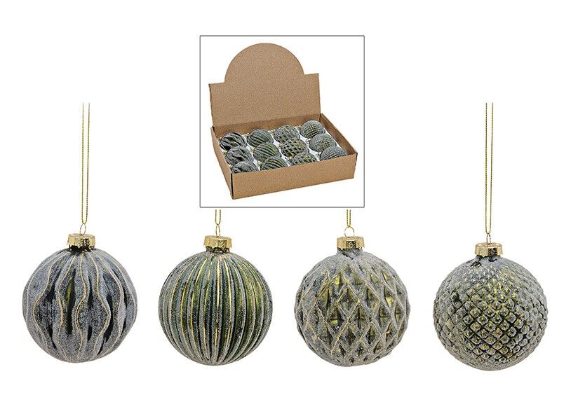 Weihnachtskugel aus Glas Grün