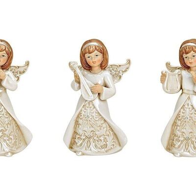 Angel made of porcelain, 3-fold assorted (W / H / D) 8x15x8 cm