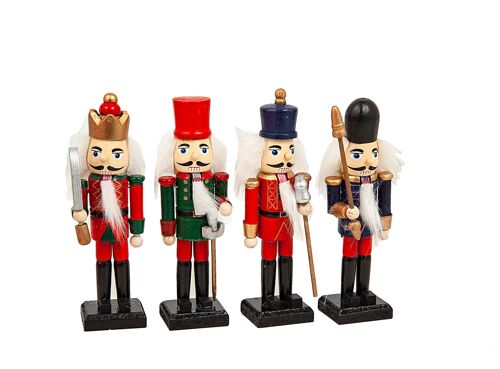 SET 4 FIGURAS MADERA CASCANUECES HM843125