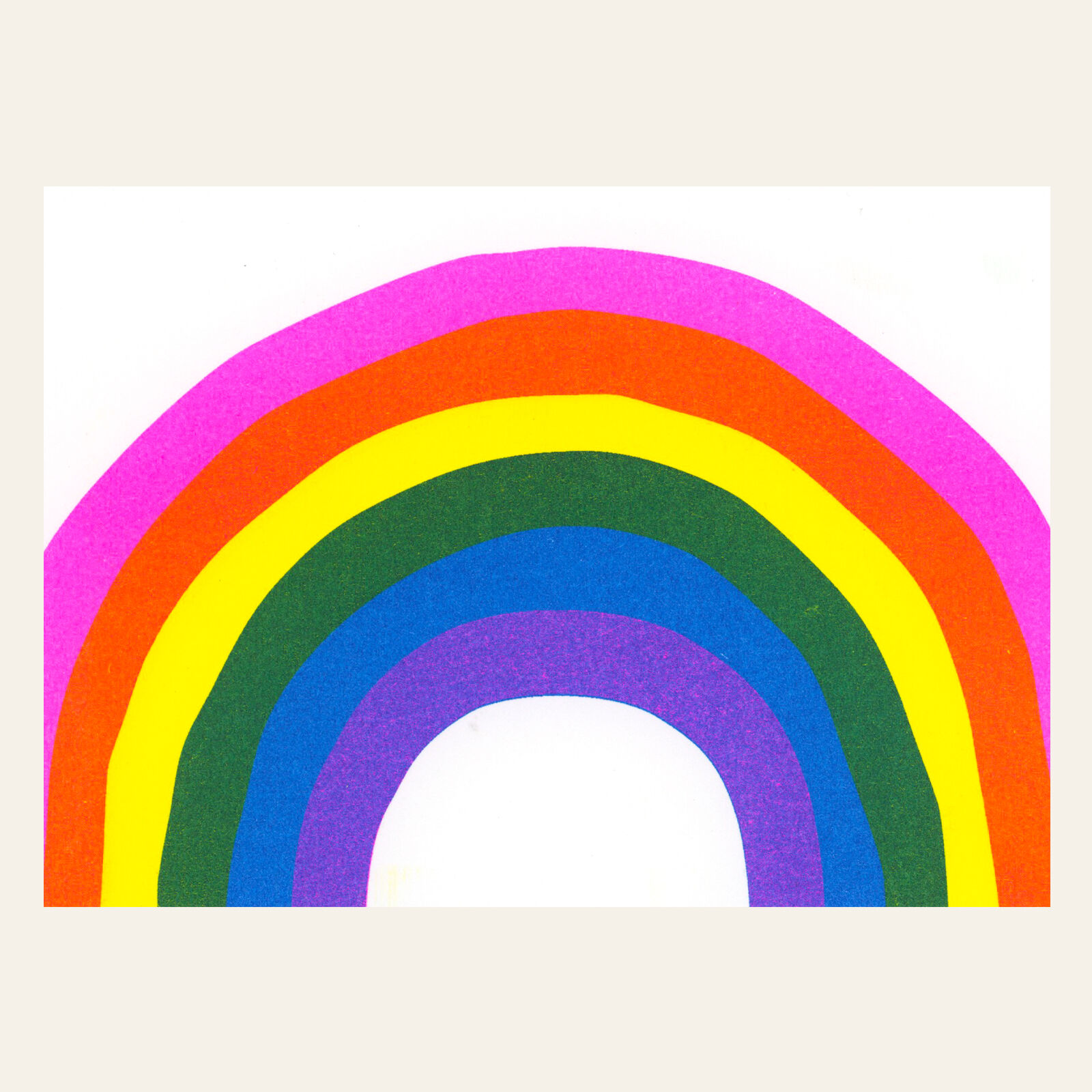 Risographie Postkarte – Regenbogen – DIN A6