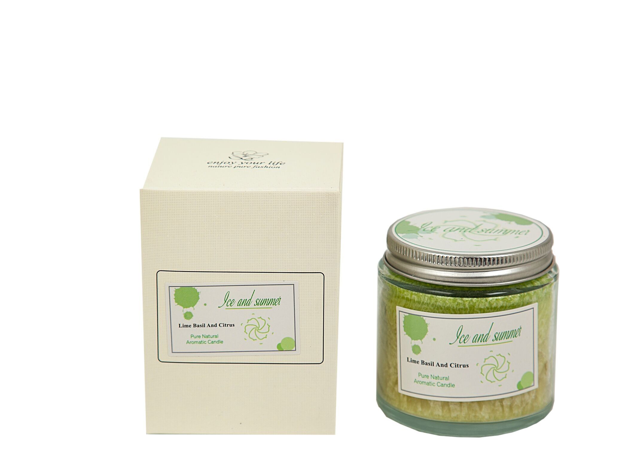 DUFTKERZE LIMETTE. BASILIKUM UND ZITRUS HM843152