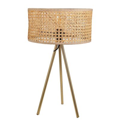 TABLE LAMP WITH WICKER SHADE HM843161