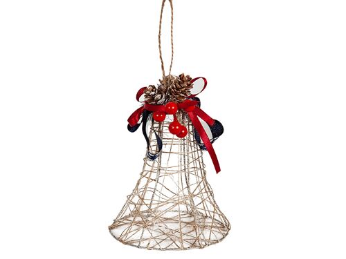 DECORACION ARBOL NAVIDAD CAMPANA METAL HM843175