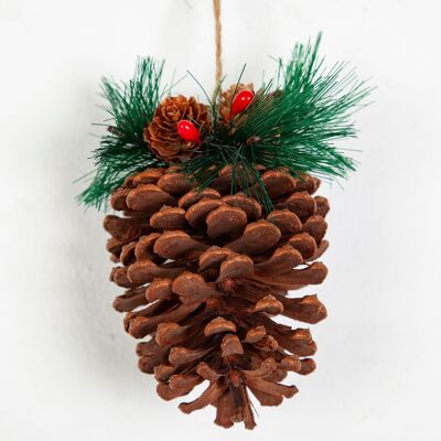 DECORAZIONE ALBERO DI NATALE ANANAS 7X7X15CM HM843178