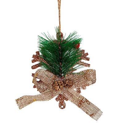 CHRISTMAS TREE DECORATION SNOWFLAKE GOLDEN METAL HM843180