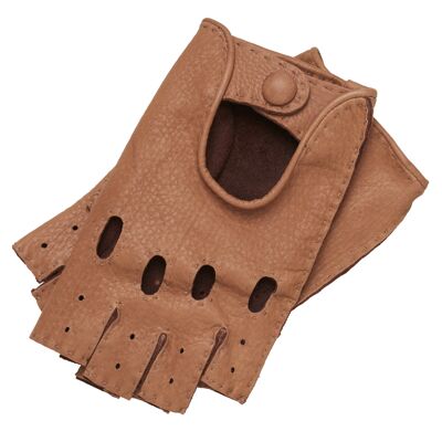 Rome Fingerless Coco Deerskin Driving Gloves