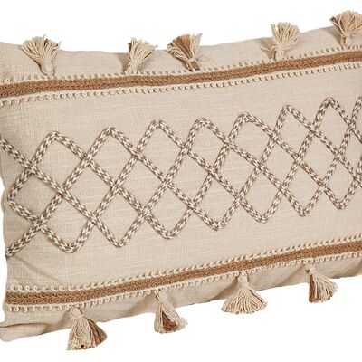 EMBROIDERY CUSHION WITH TASSELS 30X50X8CM HM491114