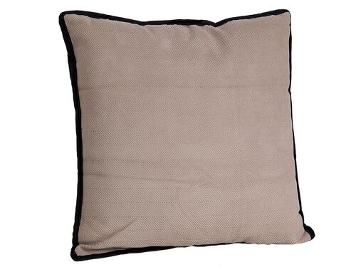 COJIN BEIGE FILO NEGRO POLYESTER 45X45X10CM HM843229