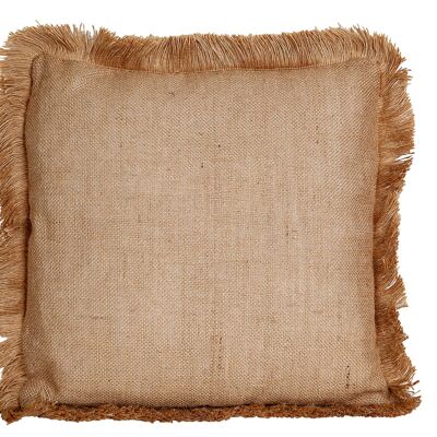 BROWN CUSHION EDGE WITH FRINGES BROWN POLYESTER 45X45X10CM HM843264