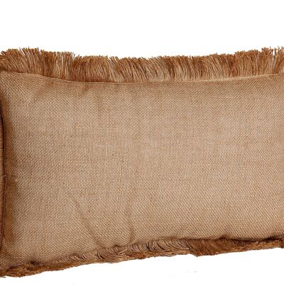 BROWN CUSHION EDGE WITH FRINGES BROWN POLYESTER 30X50X10CM HM843265