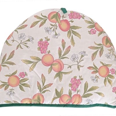 Tea cosy. Peaches and cream design, by Cloverleaf. Made in England. Dimension: 33x27cm 27-100