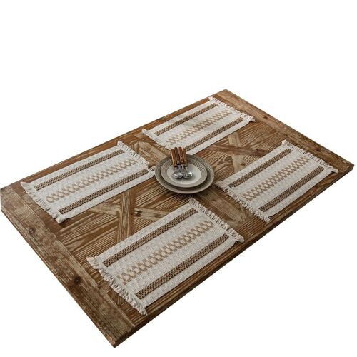 MANTEL INDIVIDUAL BEIGE/MARRON 30X45X1CM HM843274