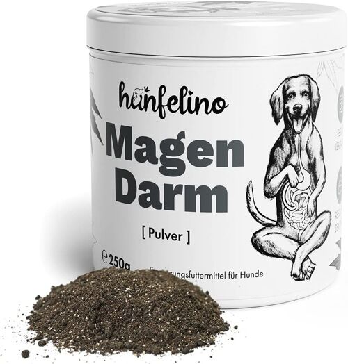 Hunde Verdauungs Pulver bei Durchfall oder Blähungen mit Probiotika & Präbiotika fördert die Darmsanierung bei Verdauungsproblemen für eine gesunde Darmflora 250g