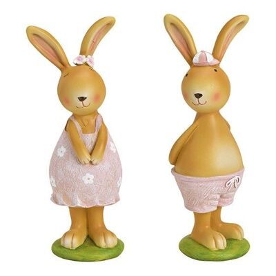 Poly rose / lapin rose double