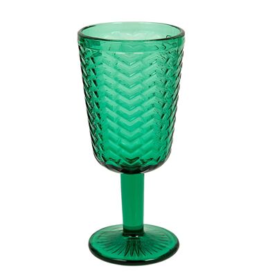 GREEN GLASS CUP 300ML 8X8X17CM HM843338