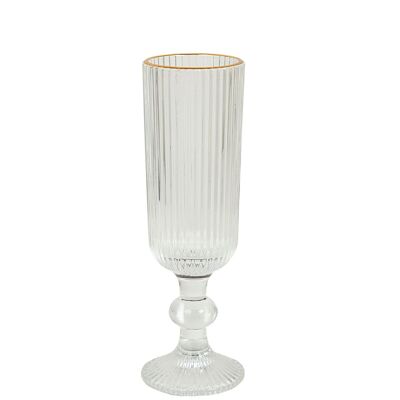 GOLDEN EDGED GLASS CUP 150ML HM843352