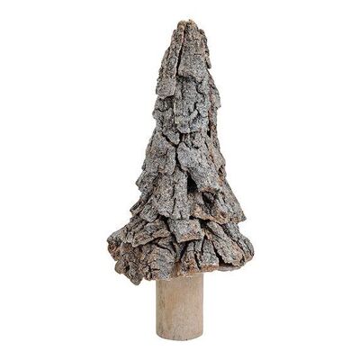 Tree with silver glitter made of wood (W / H / D) 18x45x18 cm