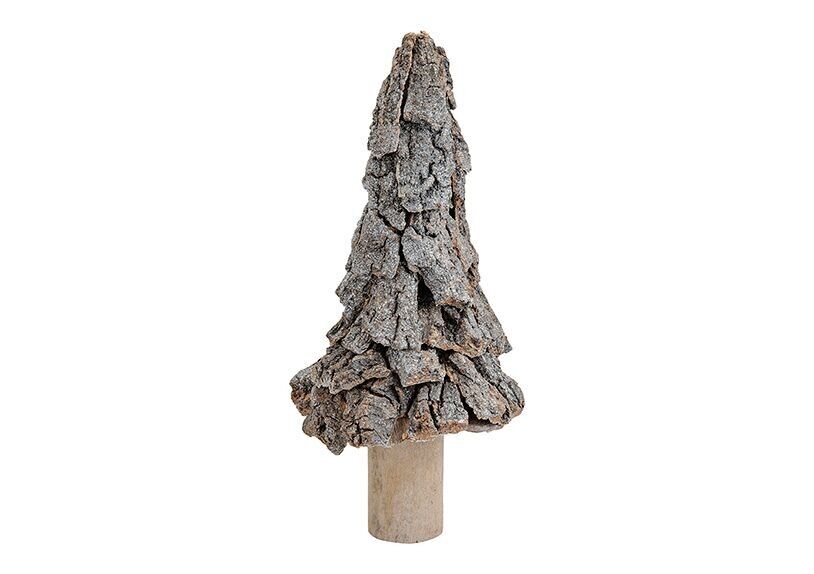 Albero con glitter argento in legno (L / A / P) 18x45x18 cm