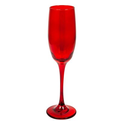 RED GLASS CUP 180ML 5X5X22CM HM843359