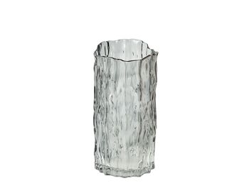 VASE VERRE FONCÉ 12X12X25CM HM843369