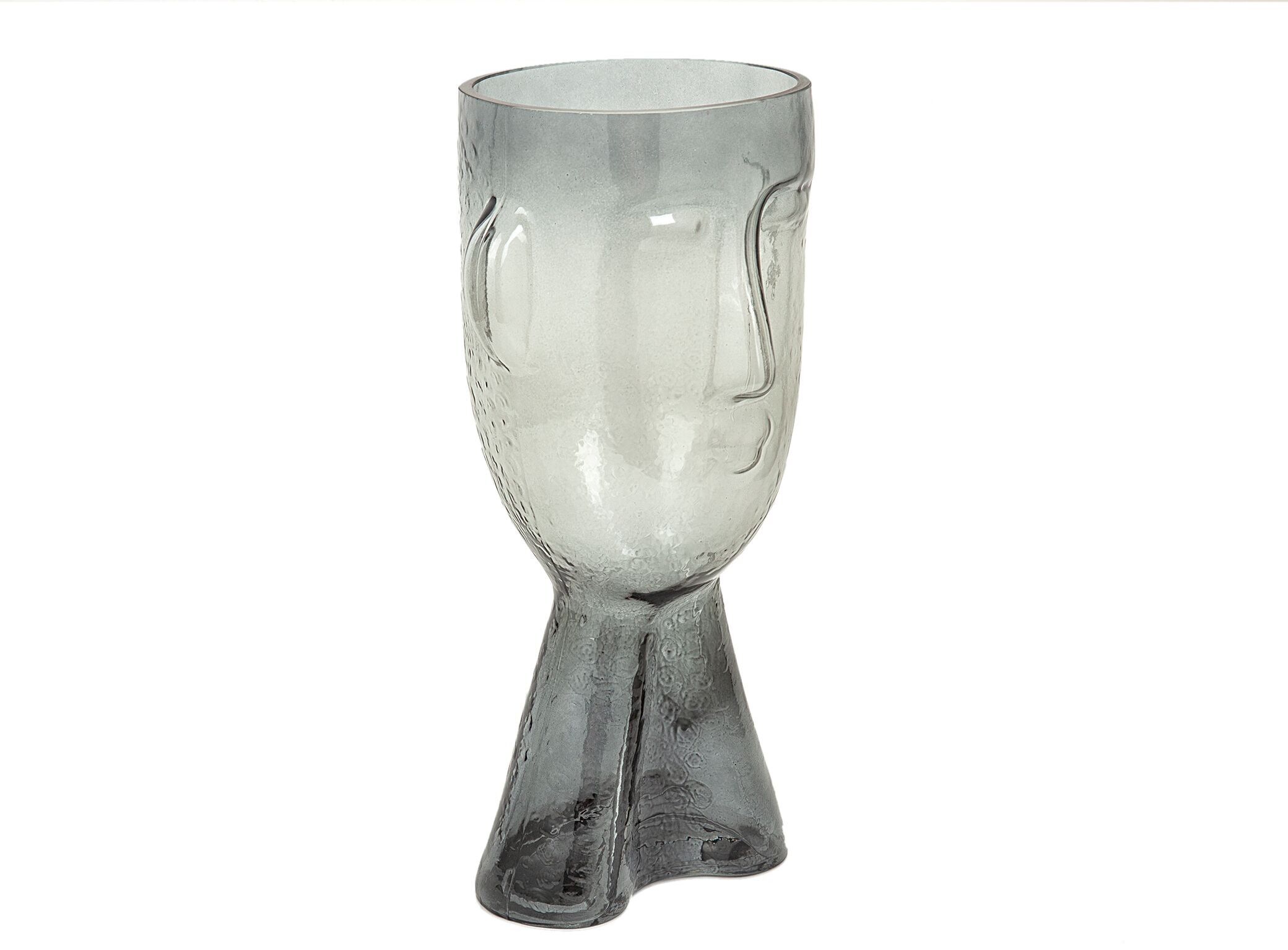 VASE VISAGE VERRE FONCÉ HM843371