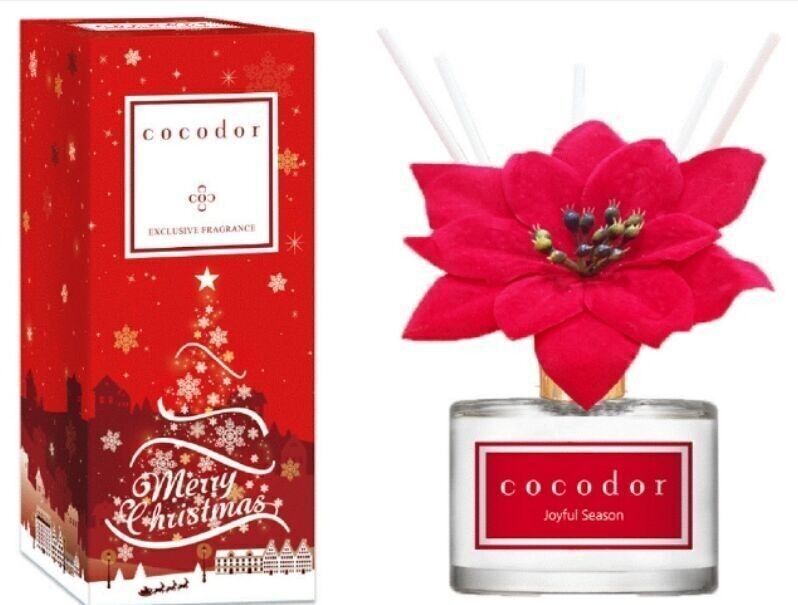 Diffusore di fiori di Natale Poinsettia Cocodor | 200 ml. Profumo “Stagione Gioiosa”
