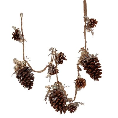 PINEAPPLE AND GOLDEN BALLS GARLAND 20X20X130CM HM91020