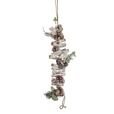 TRUNKS AND PINE CONES GARLAND 15X15X42CM HM91023