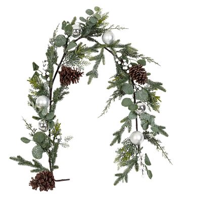 FIR GARLAND WITH PINE CONES AND BALLS 18X18X150CM HM91032