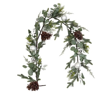 FIR GARLAND WITH PINE CONES AND BALLS HM91032