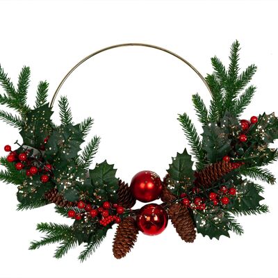 PINEAPPLE AND RED BALLS GARLAND 45X45X55CM HM91038
