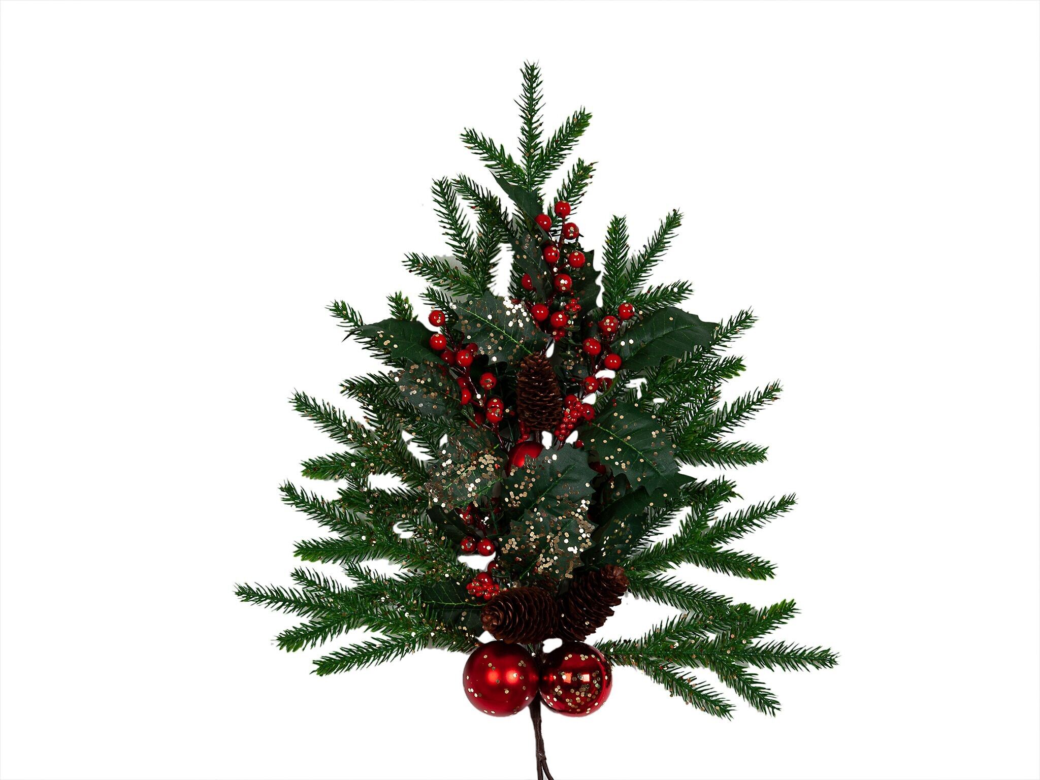 FIR CONNECK CLUSTER UND ROTE KUGELN HM91041