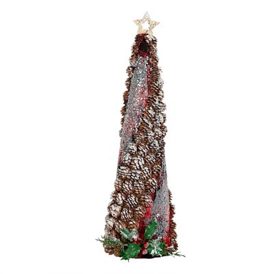 PATCHWORL CHRISTMAS TREE 15X15X52CM HM91057