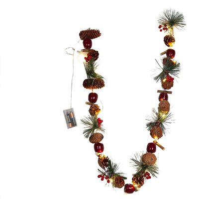 APPLE GARLAND WITH LIGHTS HM91069
